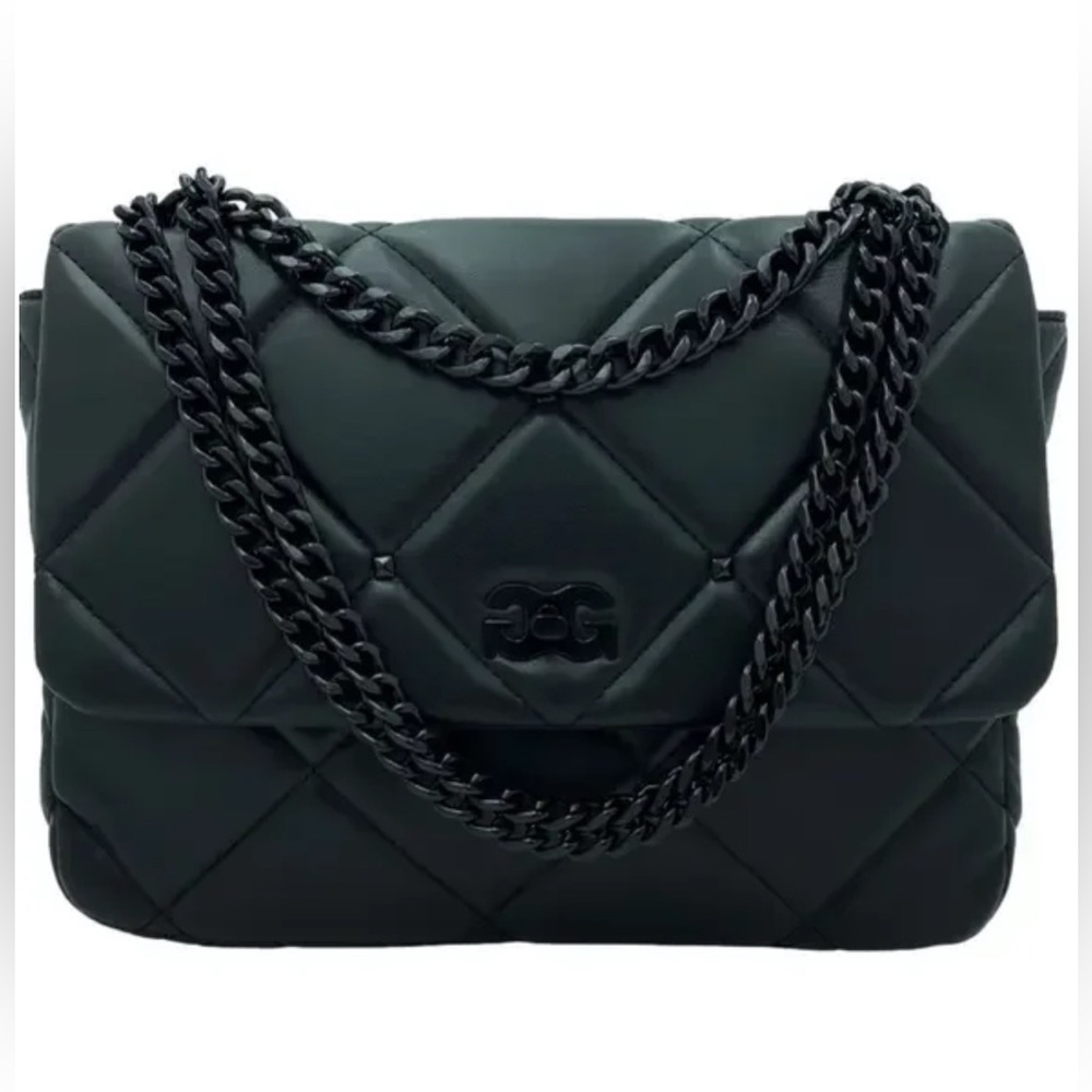 Badgley Mischka Black Quilted Shoulder Bag
